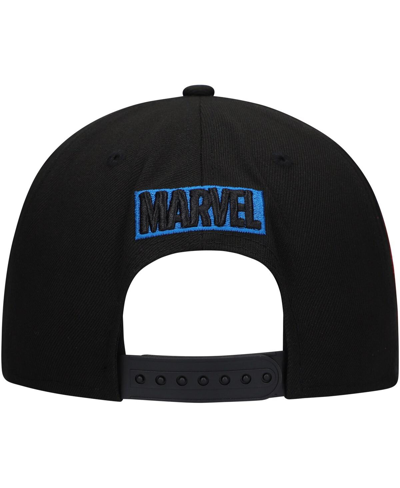 Shop Lids Men's Black Captain America Marvel 60th Anniversary Snapback Hat