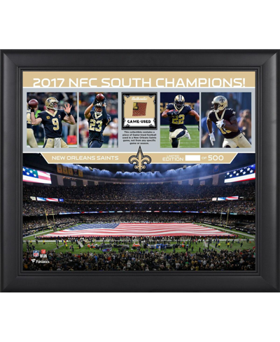 Shop Fanatics Authentic New Orleans Saints Framed 15" X 17" 2017 Nfc South Champions Collage With A Piece Of Game-used Footb In Multi