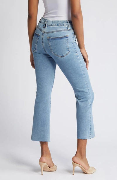 Shop Good American Good Legs Crop Bootcut Jeans In Blue