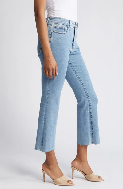 Shop Good American Good Legs Crop Bootcut Jeans In Blue