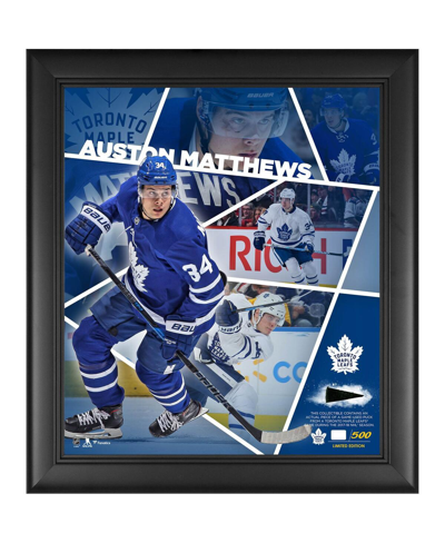 Shop Fanatics Authentic Auston Matthews Toronto Maple Leafs Framed 15'' X 17'' Impact Player Collage With A Piece Of Game-us In Multi