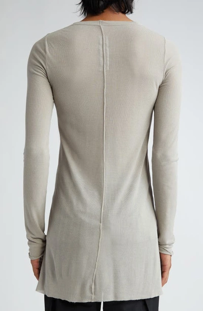 Shop Rick Owens Forever Rib Jersey T-shirt In Pearl