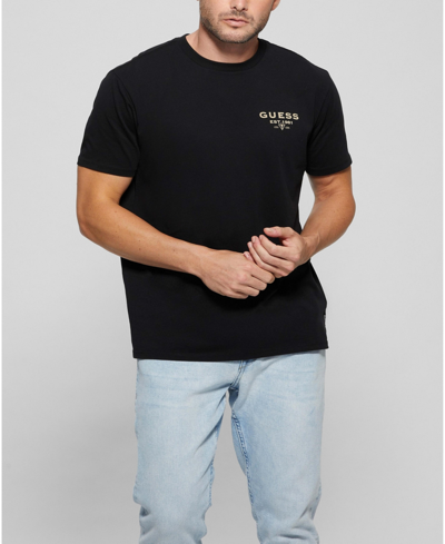 Shop Guess Men's Signature Short Sleeve T-shirt In Black