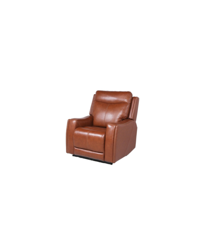 Shop Steve Silver Natalia 37" Power Recliner In Medium Brown