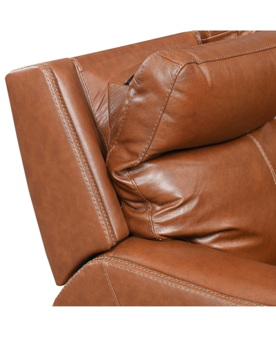 Shop Steve Silver Natalia 37" Power Recliner In Medium Brown