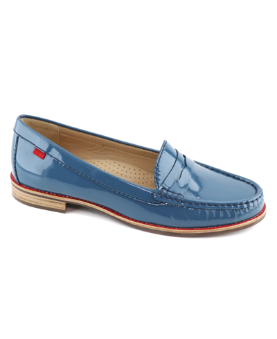 Shop Marc Joseph New York Women's East Village Classic Loafers In Atlantic Blue Patent