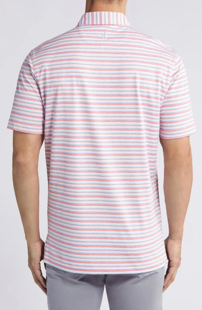 Shop Johnnie-o Harty Stripe Performance Golf Polo In Sun Kissed