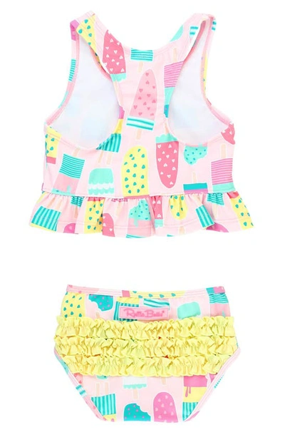 Shop Rufflebutts Kids' Ice Cream Social Two-piece Swimsuit In Pink