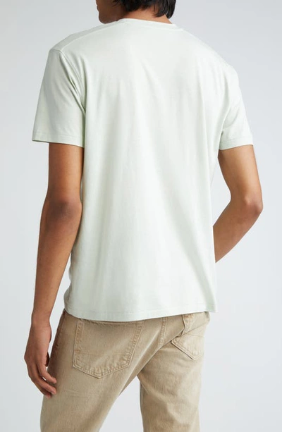 Shop Tom Ford Short Sleeve Crewneck T-shirt In Pale Mint