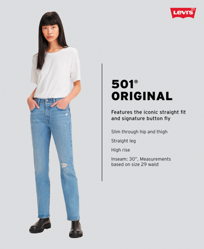 Shop Levi's Women's 501 Original-fit Straight-leg Jeans In Salsa T