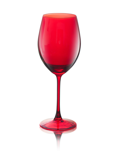Qualia Glass Carnival All Purpose 20 oz Wine Glasses, Set Of 4 In Red