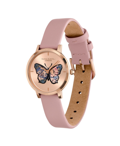 Shop Olivia Burton Women's Signature Butterfly Rose Gold-tone Stainless Steel Mesh Watch 28mm