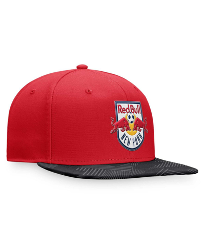 Shop Fanatics Men's  Red New York Red Bulls Iconic Defender Snapback Hat