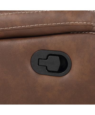 Steve Silver Katrine 84" Manual Reclining Sofa In Medium Brown