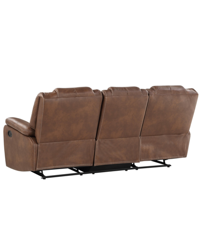 Steve Silver Katrine 84" Manual Reclining Sofa In Medium Brown