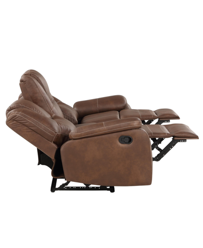 Steve Silver Katrine 84" Manual Reclining Sofa In Medium Brown