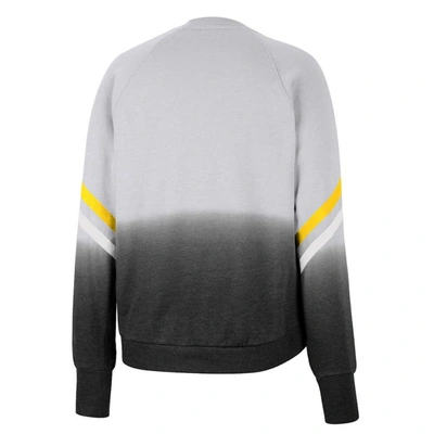 Shop Colosseum Gray Iowa Hawkeyes Cue Cards Dip-dye Raglan Pullover Sweatshirt
