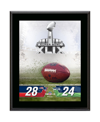 Shop Fanatics Authentic New England Patriots Vs. Seattle Seahawks Super Bowl Xlix 10.5" X 13" Sublimated Plaque In Multi