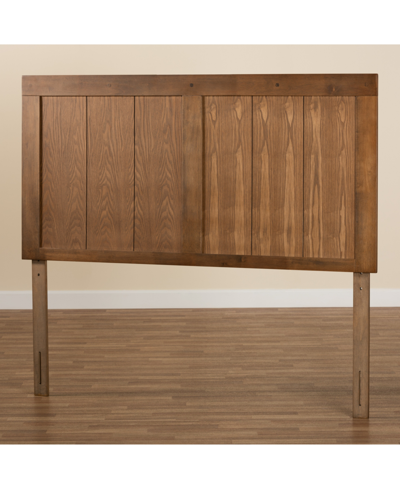 Baxton Studio Patwin Modern And Contemporary Transitional Queen Size Finished Wood Headboard In Ash Walnut