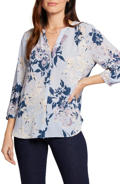 Shop Nydj Pintuck Blouse In Valley Faire