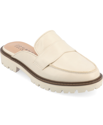 Shop Journee Collection Women's Miycah Slip On Mule Flats In Beige