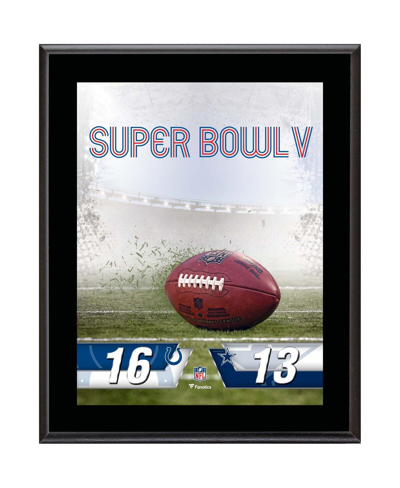 Shop Fanatics Authentic Baltimore Colts Vs. Dallas Cowboys Super Bowl V 10.5" X 13" Sublimated Plaque In Multi