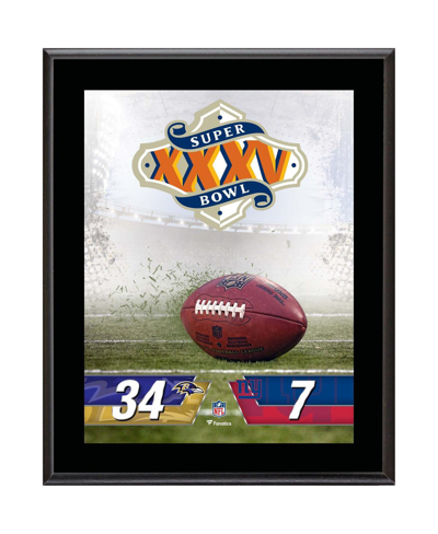 Shop Fanatics Authentic Baltimore Ravens Vs. New York Giants Super Bowl Xxxv 10.5" X 13" Sublimated Plaque In Multi