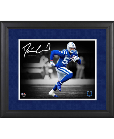 Shop Fanatics Authentic Shaquille Leonard Indianapolis Colts Facsimile Signature Framed 11" X 14" Spotlight Photograph In Multi