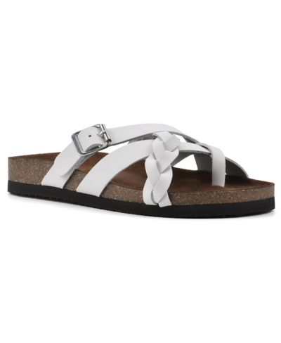 White Mountain Women's Harrington Footbed Sandals In Blue Raspberry Leather