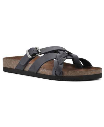 White Mountain Women's Harrington Footbed Sandals In Blue Raspberry Leather