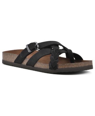 White Mountain Women's Harrington Footbed Sandals In Blue Raspberry Leather