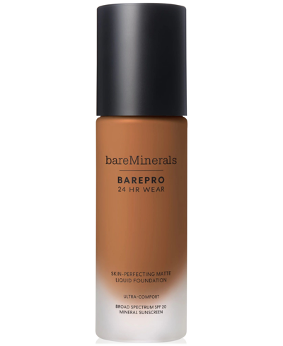 Shop Bareminerals Barepro 24hr Wear Skin-perfecting Matte Liquid Foundation Mineral Spf 20, 1 Oz. In Deep  Neutral