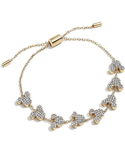Shop Baublebar Women's  Mickey & Friends Pave Pull-tie Bracelet In Gold-tone