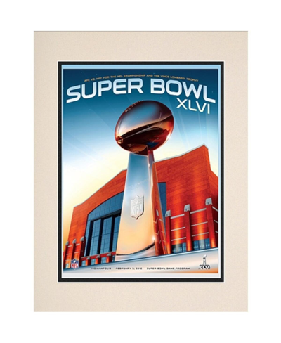 Shop Fanatics Authentic 2012 Giants Vs. Patriots 10.5" X 14" Matted Super Bowl Xlvi Program Print In Multi