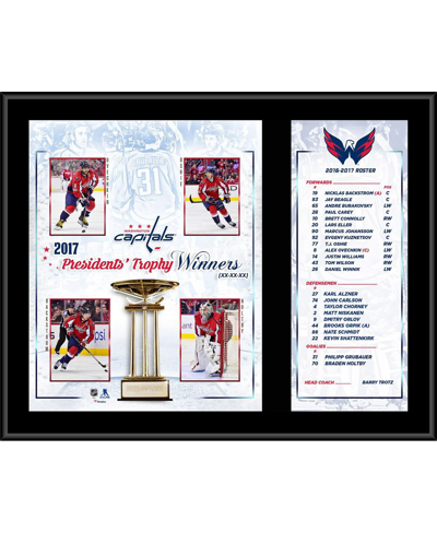 Shop Fanatics Authentic Washington Capitals 12" X 15" 2016-17 Presidents' Trophy Winners Sublimated Roster Plaque In Multi