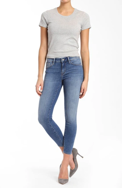 Shop Mavi Jeans Gold Adriana Stretch Super Skinny Ankle Jeans In Mid Super Soft