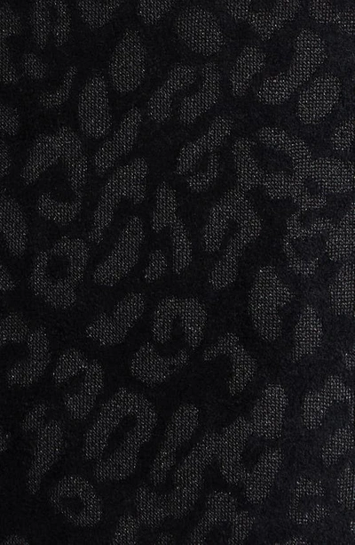 Shop St John Metallic Leopard Jacquard Knit In Black