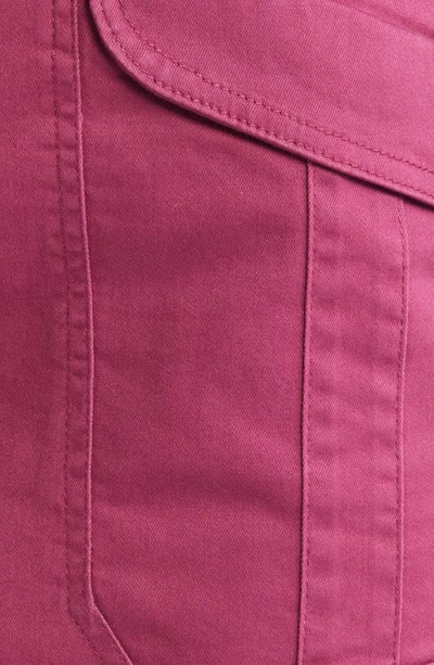 Wit & Wisdom 'ab'solution Patch Pocket Stretch Twill Skirt In Raspberry Radiance