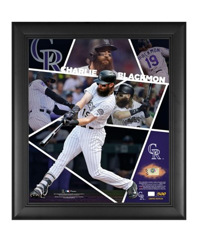 Shop Fanatics Authentic Charlie Blackmon Colorado Rockies Framed 15" X 17" Impact Player Collage With A Piece Of Game-used B In Multi
