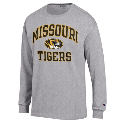 Shop Champion Heather Gray Missouri Tigers High Motor Long Sleeve T-shirt