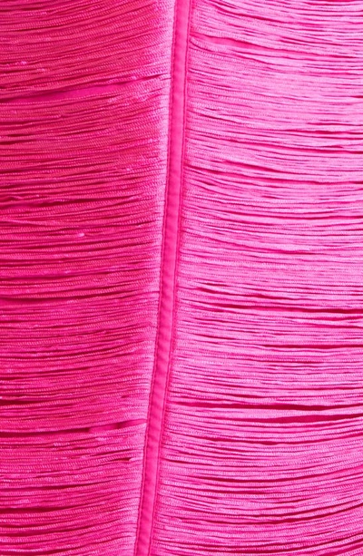 Asos Design Fringe Shift Midi Dress With Cut Out Detail In Pink In Pink