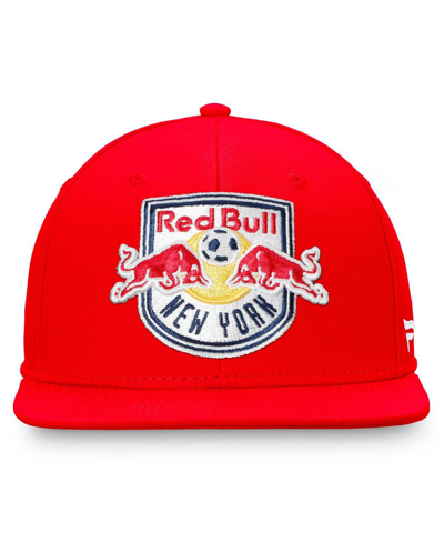 Shop Fanatics Men's  Red New York Red Bulls Emblem Snapback Hat