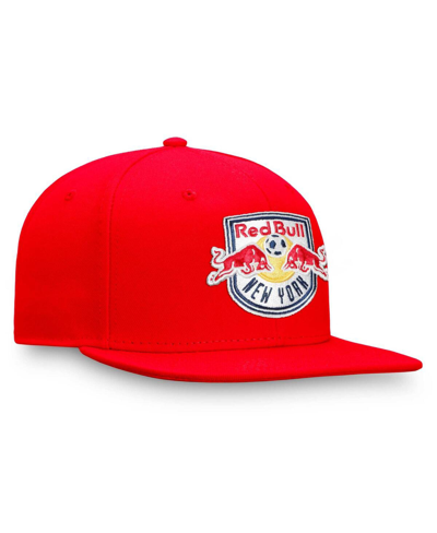 Shop Fanatics Men's  Red New York Red Bulls Emblem Snapback Hat