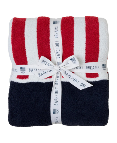 Shop Alpha Team Usa Barefoot Dreams Cozychic Olympic Rings Throw In Navy