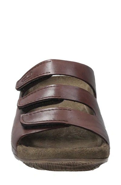 Shop Wolky Nomad Slide Sandal In Cognac Leather