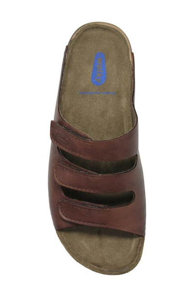 Shop Wolky Nomad Slide Sandal In Cognac Leather