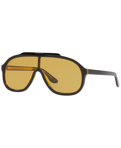 Shop Gucci Men's Sunglasses, Gg1038s In Black,yellow Solid
