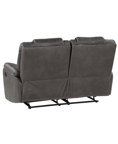 Steve Silver Katrine 62" Manual Reclining Loveseat In Dark Gray