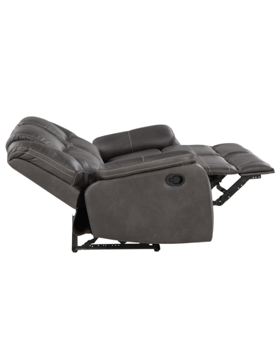 Steve Silver Katrine 62" Manual Reclining Loveseat In Dark Gray