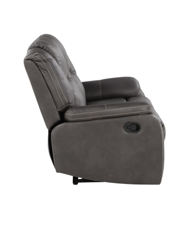 Steve Silver Katrine 62" Manual Reclining Loveseat In Dark Gray